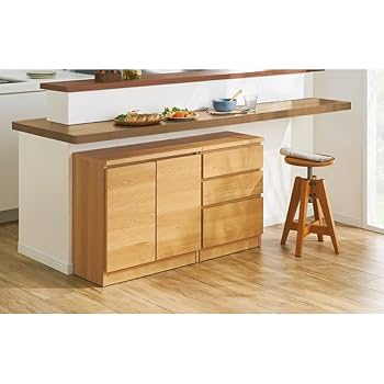 Amazon｜ディノス キッチン収納 キッチンカウンター下収納 高さ